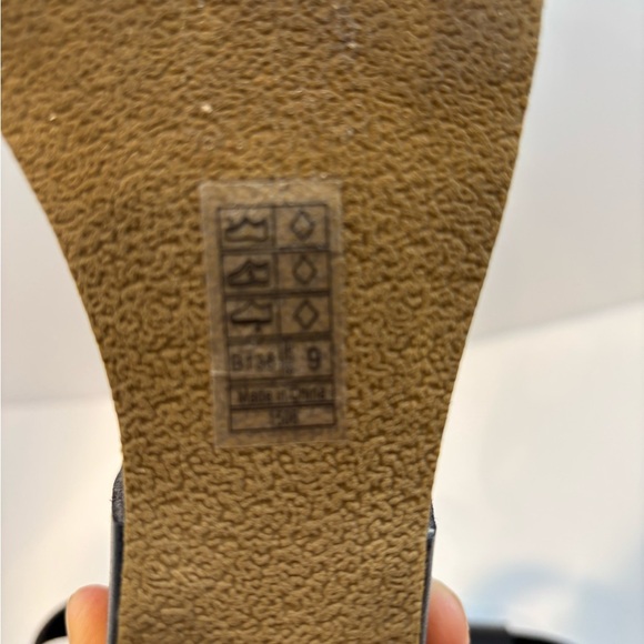 Blowfish Black Platform Sandals with Ankle Strap - Picture 6 of 7